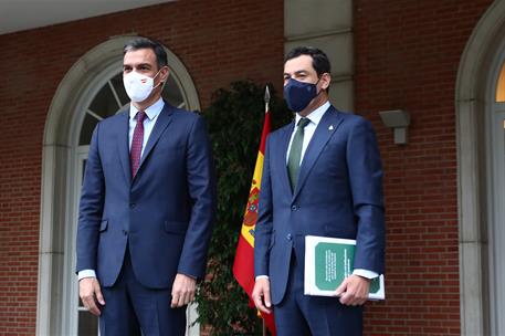 17/06/2021. Reunión del presidente del Gobierno y el presidente de la Junta de Andalucía. El presidente del Gobierno, Pedro Sánchez, y el pr...