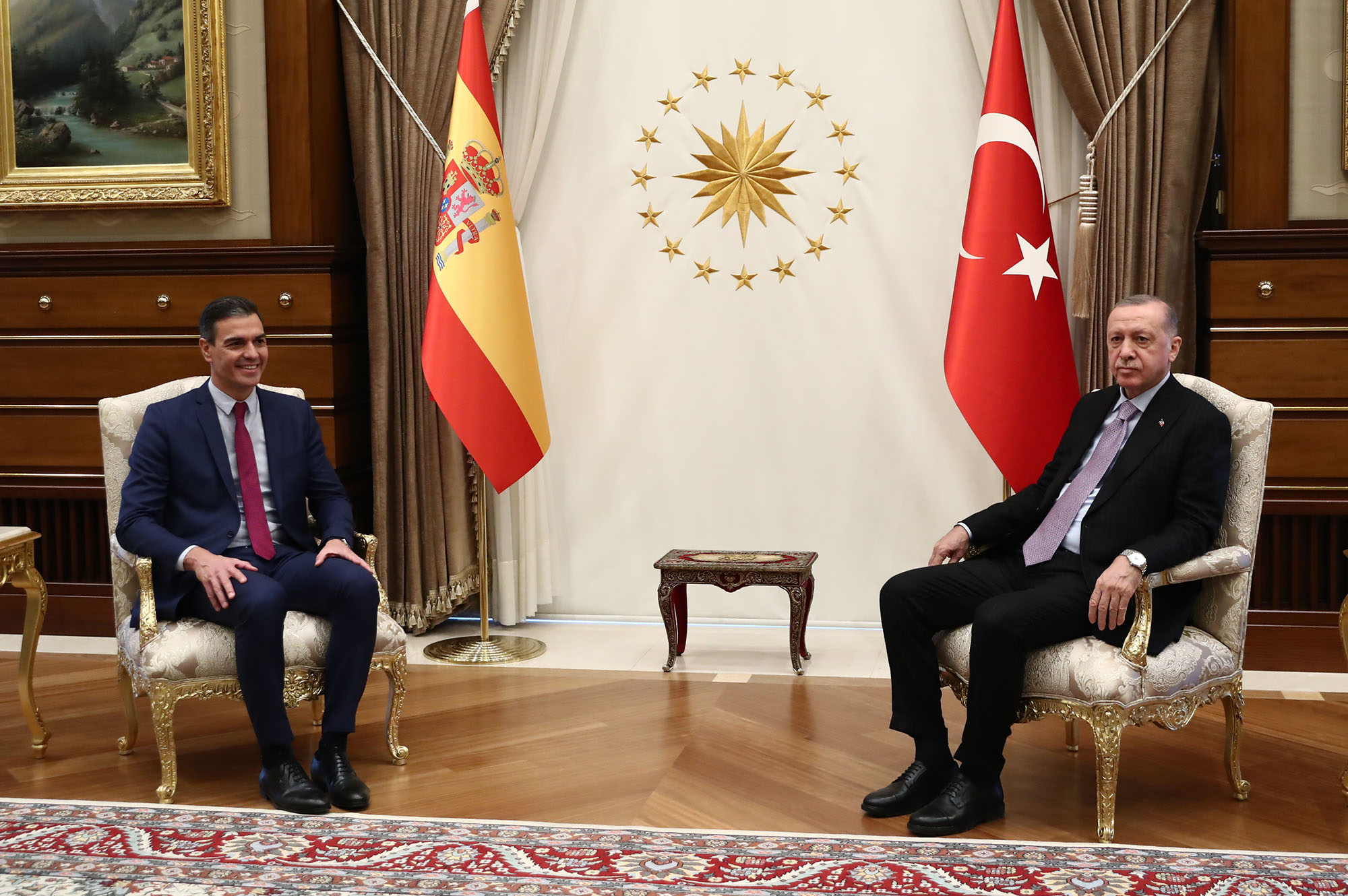 Pedro Sánchez junto a Recep Tayyip Erdoğan
