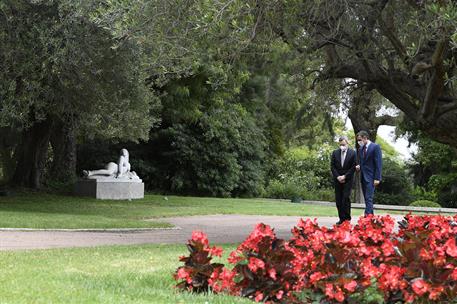 18/06/2021. Pedro Sánchez participa en la XVIII edición del Foro de Diálogo Italia-España. El presidente del Gobierno, Pedro Sánchez, pasea ...