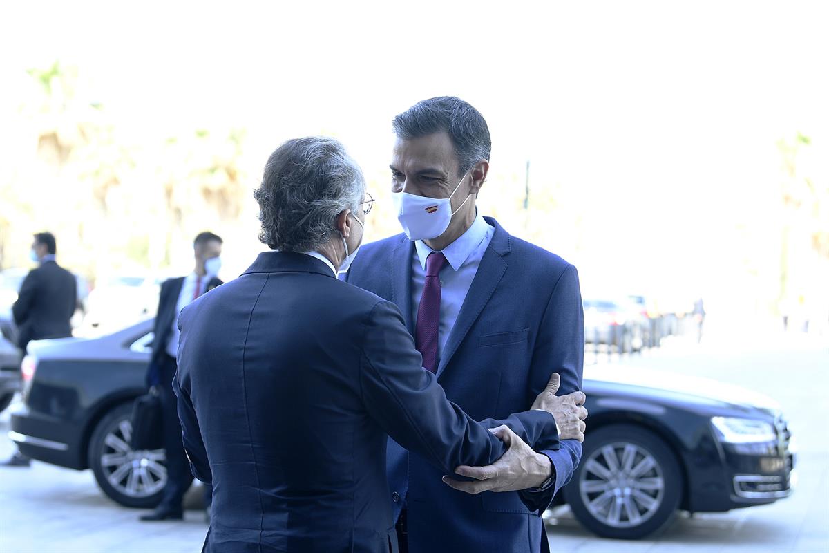 18/06/2021. Pedro Sánchez asiste a la clausura de la XXXVI reunión del Cercle d'Economia. El presidente del Gobierno, Pedro Sánchez, a su ll...