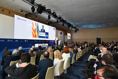 18/06/2021. Pedro Sánchez asiste a la clausura de la XXXVI reunión del Cercle d'Economia. El presidente del Gobierno, Pedro Sánchez, intervi...