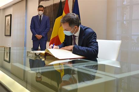 18/10/2021. El presidente del Gobierno recibe al primer ministro belga. El presidente del Gobierno, Pedro Sánchez, recibe al primer ministro...