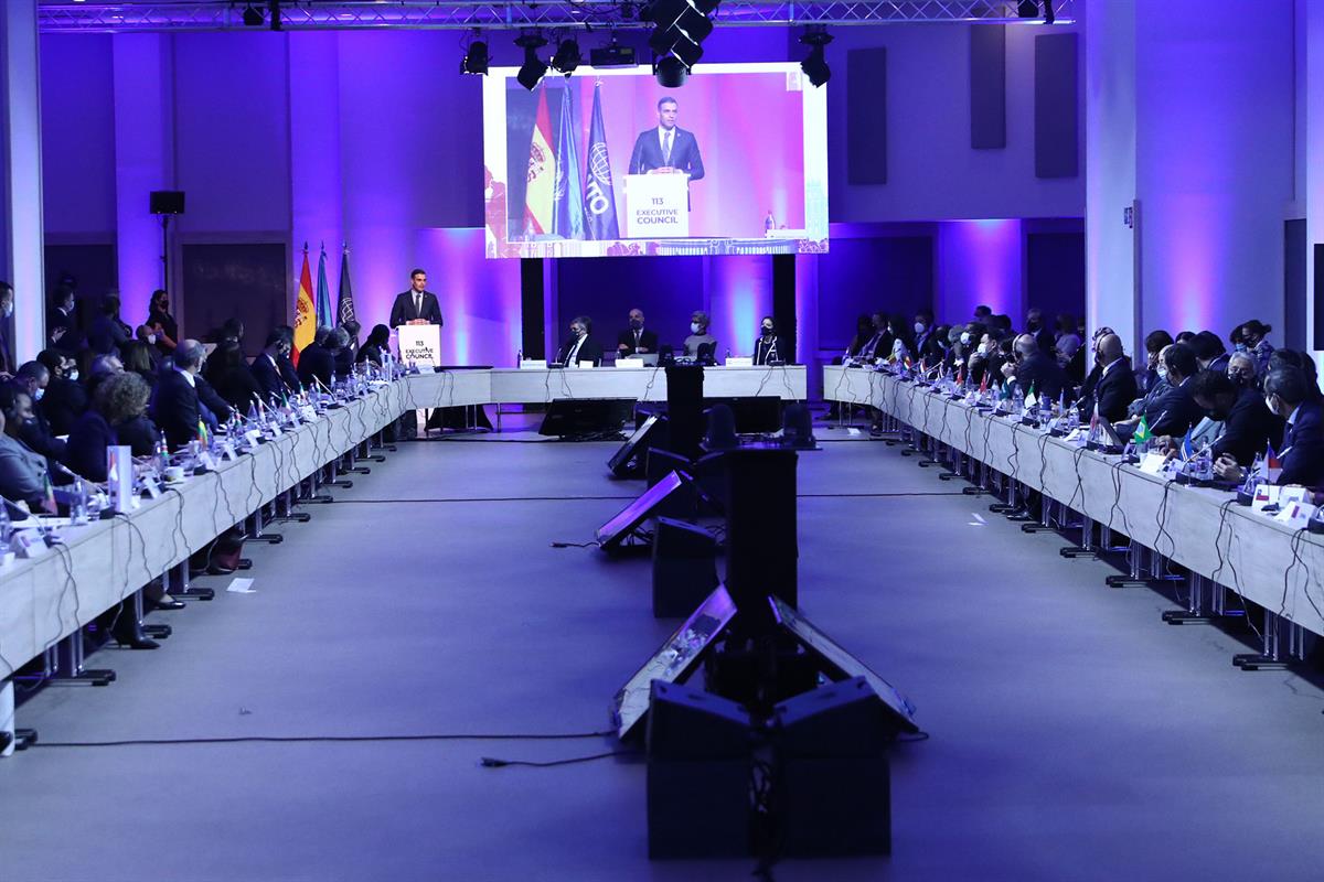 19/01/2021. Sánchez participa en la 113ª reunión del Consejo Ejecutivo de la OMT. El presidente del Gobierno, Pedro Sánchez, participa en la...