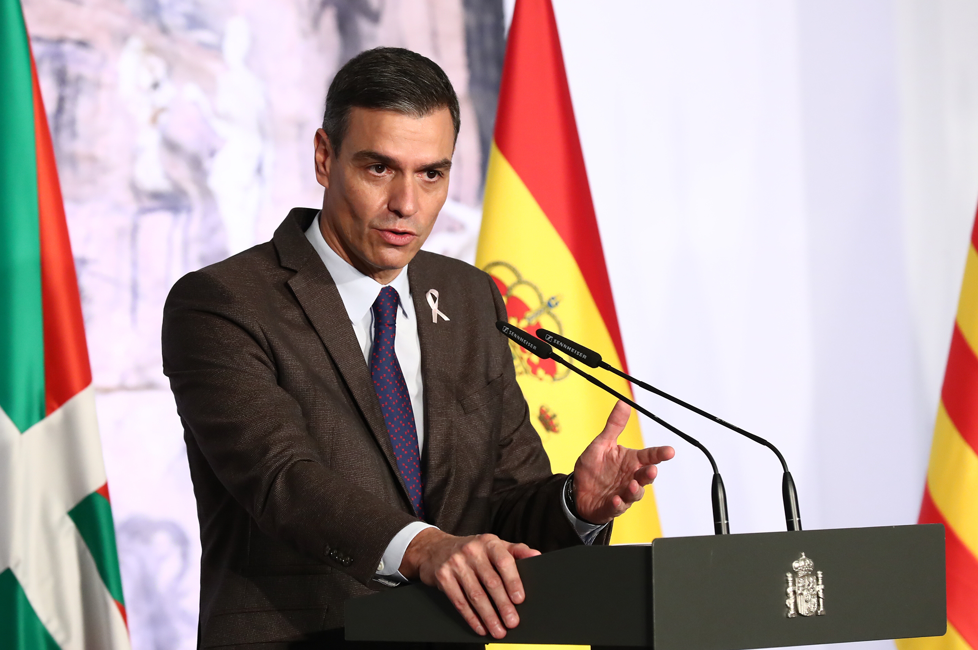 Pedro Sánchez durante su intervención