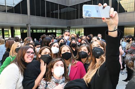 19/11/2021. Sánchez preside un acto con motivo del Día Internacional de la Mujer Emprendedora. El presidente del Gobierno, Pedro Sánchez, se...