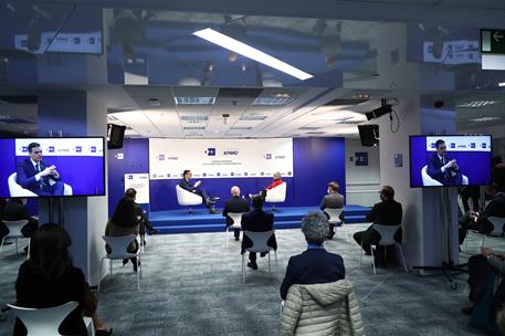 20/01/2021. Pedro Sánchez inaugura el Foro de Fondos Europeos. El presidente del Gobierno, Pedro Sánchez, participa en el Foro de Fondos Eur...