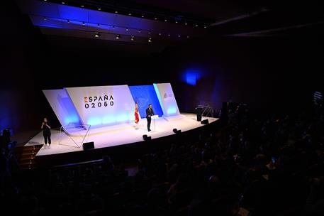 20/05/2021. Pedro Sánchez presenta el 'Informe 2050'. El presidente del Gobierno, durante su intervención en la presentación del informe 'Es...