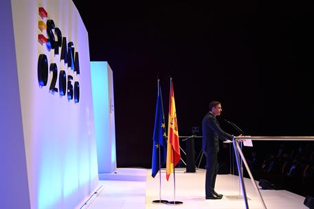 20/05/2021. Pedro Sánchez presenta el 'Informe 2050'. El presidente del Gobierno, Pedro Sánchez, durante su intervención en la presentación ...