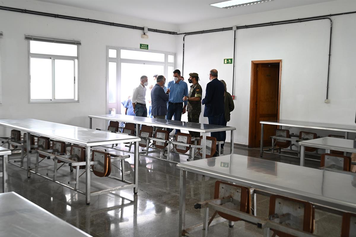 20/09/2021. El presidente del Gobierno sigue en La Palma la evolución de la erupción volcánica. El presidente del Gobierno, Pedro Sánchez, d...