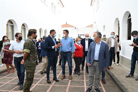 20/09/2021. El presidente del Gobierno sigue en La Palma la evolución de la erupción volcánica. El presidente del Gobierno, Pedro Sánchez, d...
