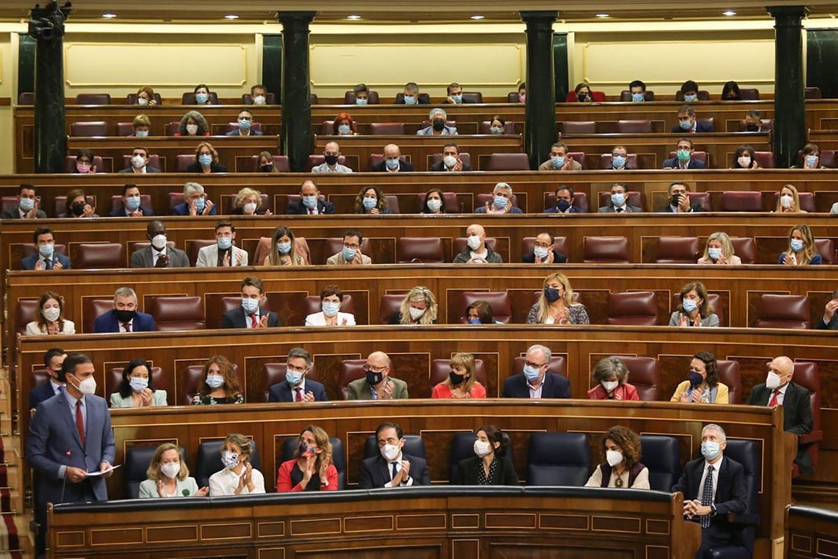 20/10/2021. Pedro Sánchez asiste a la sesión de control en el Congreso. El presidente del Gobierno, Pedro Sánchez, interviene en la sesión d...