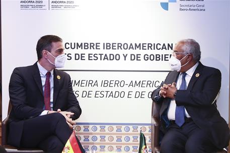 21/04/2021. Pedro Sánchez participa en la XXVII Cumbre Iberoamericana de Jefes de Estado y de Gobierno (2ª jornada). El presidente del Gobie...