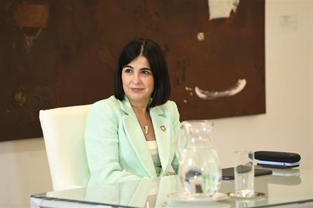 21/05/2021. Sánchez participa por videoconferencia en la Cumbre Mundial de la Salud. La ministra de Sanidad, Carolina Darias, ha participado...