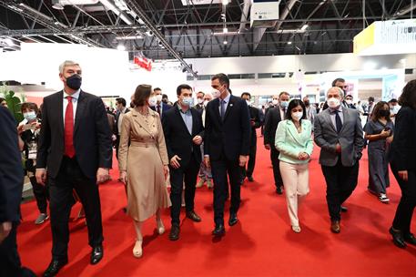 21/05/2021. Pedro Sánchez asiste a la presentación del Certificado Verde Digital en FITUR. El presidente del Gobierno, Pedro Sánchez, durant...