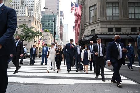 21/07/2021. Viaje de Pedro Sánchez a Estados Unidos. El presidente del Gobierno, Pedro Sánchez, en Nueva York, donde ha iniciado un viaje de...