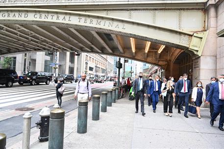 21/07/2021. Viaje de Pedro Sánchez a Estados Unidos. El presidente del Gobierno, Pedro Sánchez, en Nueva York, donde ha iniciado un viaje de...