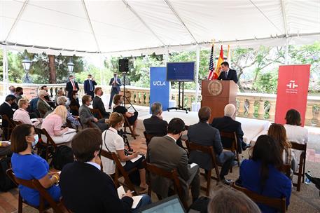 22/07/2021. Pedro Sánchez en el acto de promoción de la lengua y la cultura española. El presidente del Gobierno, Pedro Sánchez, durante su ...