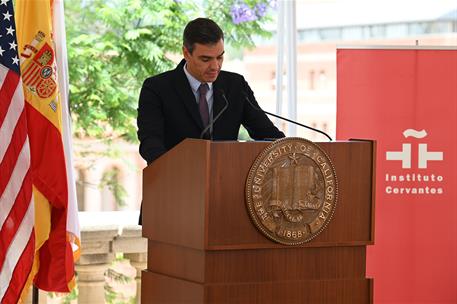 22/07/2021. Pedro Sánchez en el acto de promoción de la lengua y la cultura española. El presidente del Gobierno, Pedro Sánchez, durante su ...