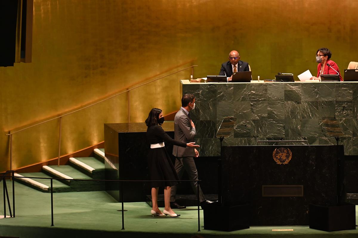 22/09/2021. Pedro Sánchez interviene en la 76ª Asamblea General de la ONU. El presidente del Gobierno, Pedro Sánchez, a su llegada a la 76ª ...
