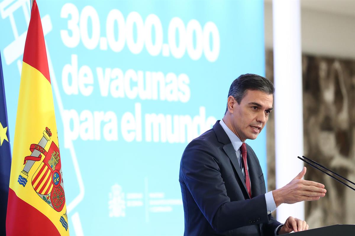 22/11/2021. El presidente del Gobierno, Pedro Sánchez, durante su intervención en el acto.