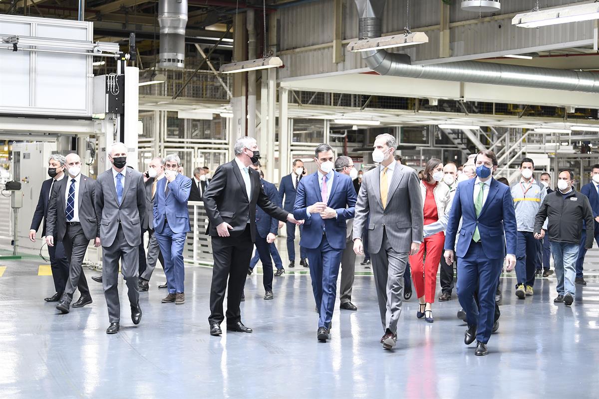 23/03/2021. Pedro Sánchez asiste al acto de presentación del Plan Industrial 2021-2024 de Renault. El presidente del Gobierno, Pedro Sánchez...