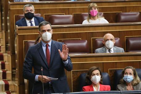 23/06/2021. Pedro Sánchez asiste a la sesión de control en el Congreso. El presidente del Gobierno, Pedro Sánchez, durante la sesión del con...