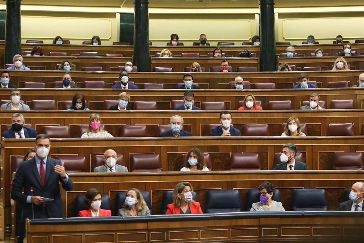 23/06/2021. Pedro Sánchez asiste a la sesión de control en el Congreso. El presidente del Gobierno, Pedro Sánchez, interviene en la sesión d...