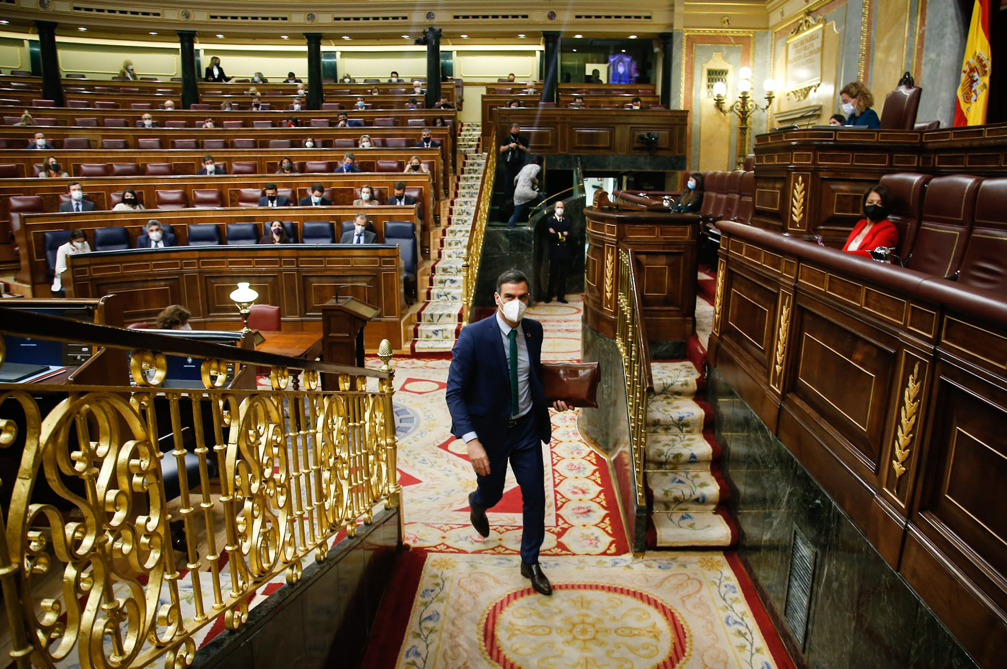 Pedro Sánchez durante la sesión de control al Gobierno