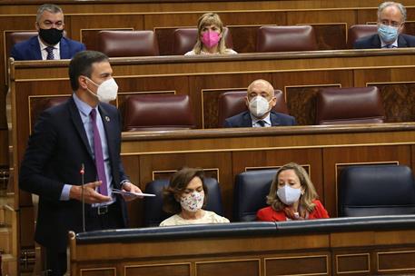 26/05/2021. Pedro Sánchez asiste a la sesión de control en el Congreso. El presidente del Gobierno, Pedro Sánchez, durante la sesión del con...