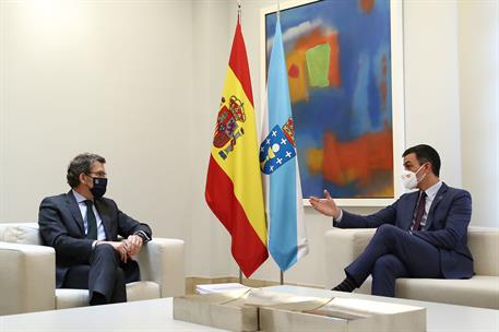 29/01/2021. El presidente del Gobierno se reúne con el presidente de la Xunta de Galicia. El presidente del Gobierno, Pedro Sánchez, y el pr...