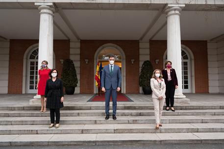 30/03/2021. Pedro Sánchez anuncia la nueva composición del Ejecutivo. El presidente del Gobierno, Pedro Sánchez, tras su comparecencia para ...