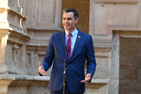 30/07/2021. Pedro Sánchez preside la XXIV Conferencia de Presidentes. El presidente del Gobierno, Pedro Sánchez, durante su intervención, en...