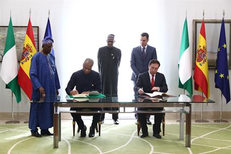 1/06/2022. Pedro S&#225;nchez recibe presidente de Nigeria, Muhammadu Buhari. El ministro de Asuntos Exteriores, Uni&#243;n Europea y Cooperaci&#243;n, Jos...
