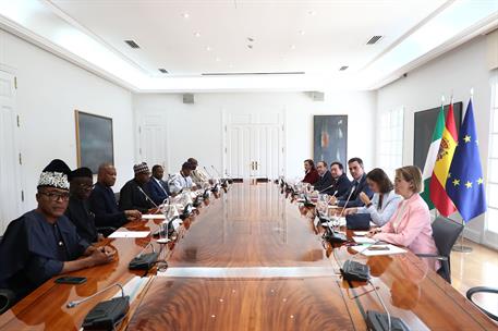 1/06/2022. Pedro S&#225;nchez recibe presidente de Nigeria, Muhammadu Buhari. El presidente del Gobierno, Pedro S&#225;nchez, y el presidente de Niger...