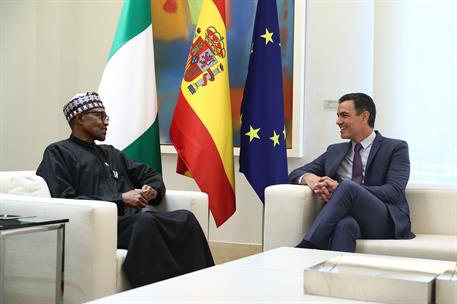 1/06/2022. Pedro S&#225;nchez recibe presidente de Nigeria, Muhammadu Buhari. El presidente del Gobierno, Pedro S&#225;nchez, durante la reuni&#243;n que h...