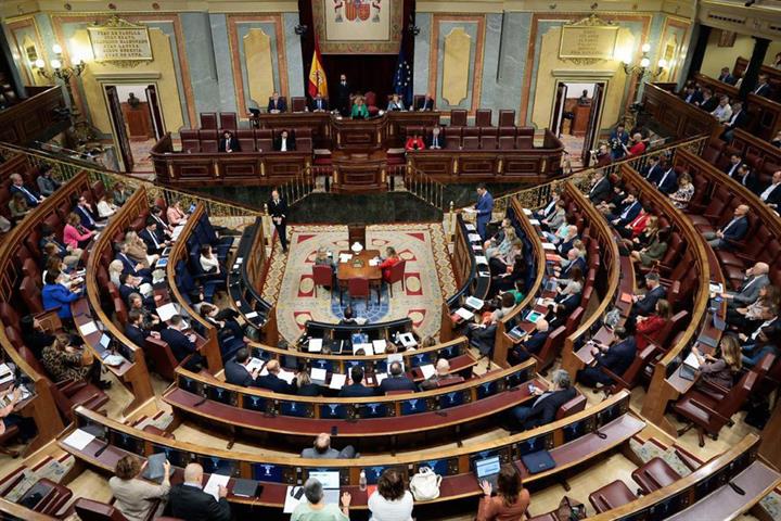 El presidente del Gobierno, Pedro Sánchez, durante la sesión de control al Gobierno en el Congreso