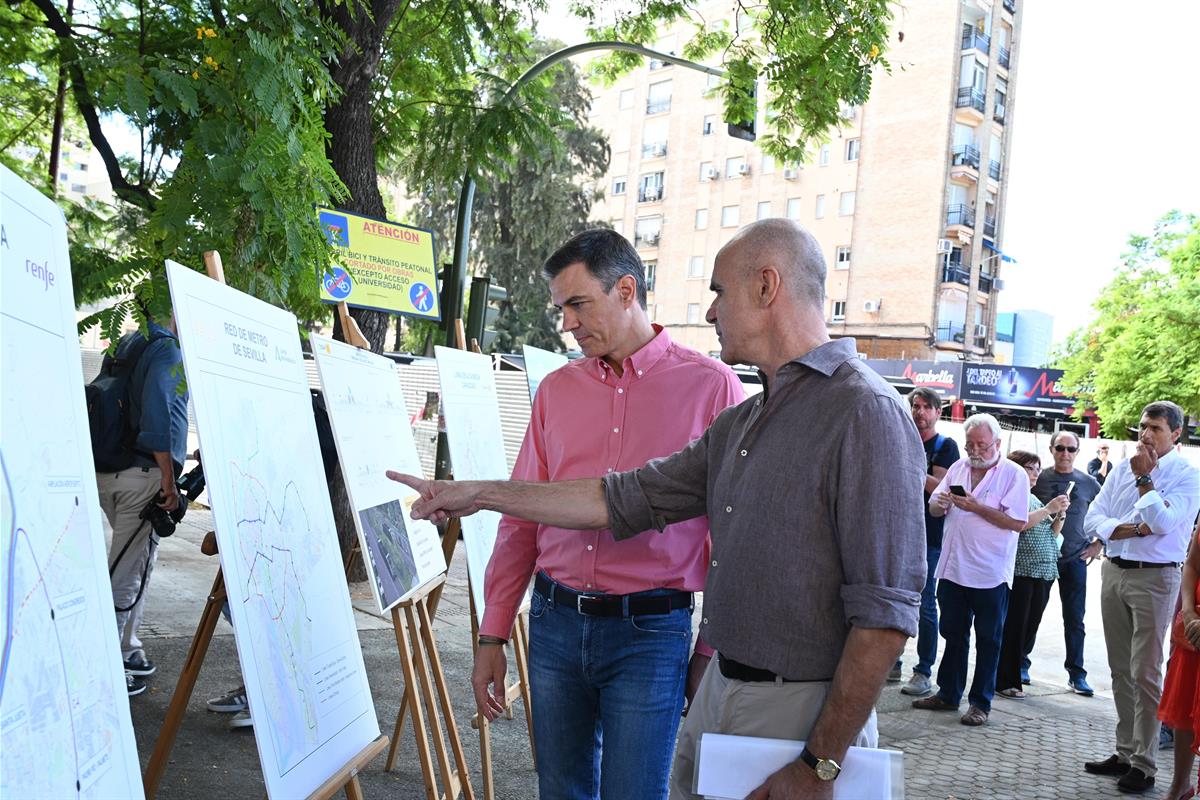 3/09/2022. Pedro Sánchez visita el proyecto de ampliación del Metrocentro de Sevilla. Pedro Sánchez visita el proyecto de ampliación del Met...