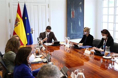 4/03/2022. Sánchez preside la reunión del Consejo de Seguridad Nacional. El presidente del Gobierno, Pedro Sánchez, durante la reunión del C...