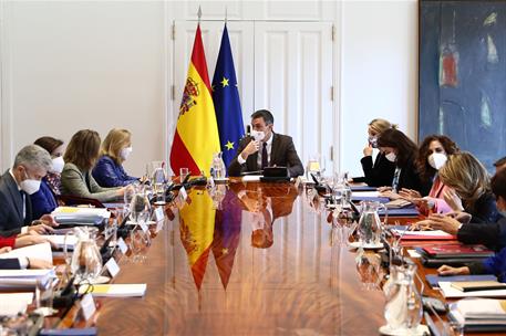 4/03/2022. Sánchez preside la reunión del Consejo de Seguridad Nacional. El presidente del Gobierno, Pedro Sánchez, durante la reunión del C...