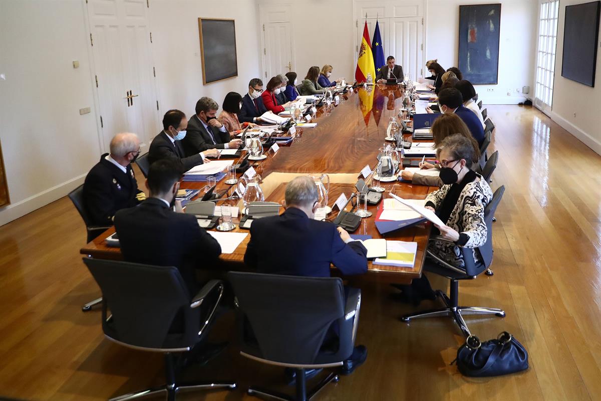 4/03/2022. Sánchez preside la reunión del Consejo de Seguridad Nacional. El presidente del Gobierno, Pedro Sánchez, durante la reunión del C...