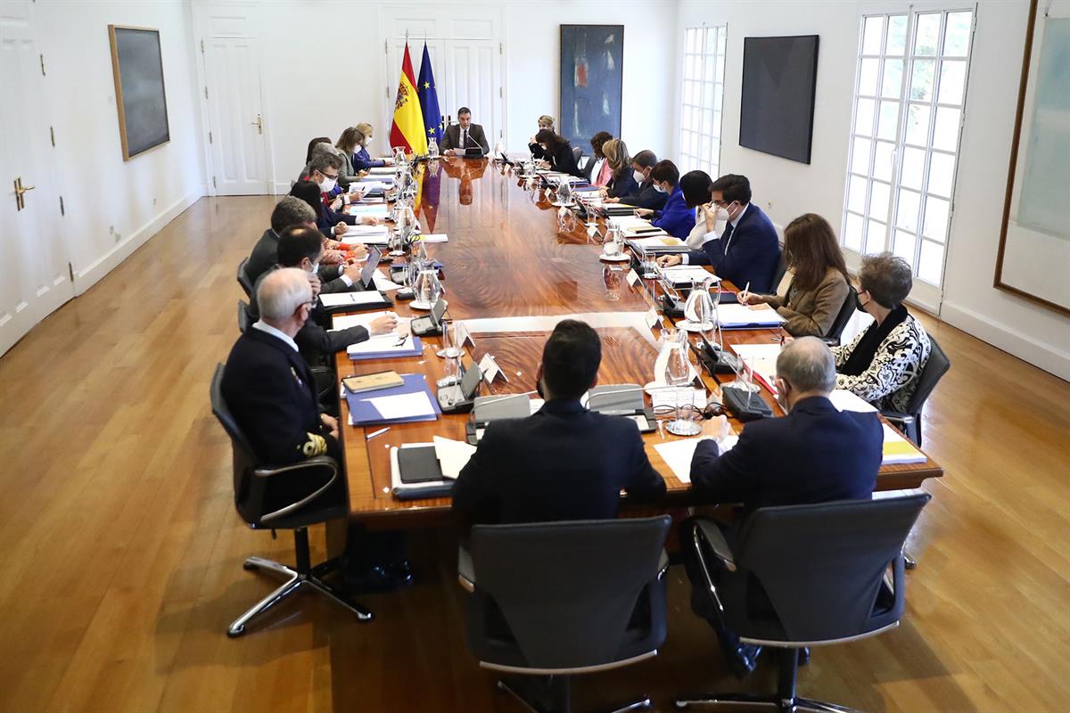 4/03/2022. Sánchez preside la reunión del Consejo de Seguridad Nacional. El presidente del Gobierno, Pedro Sánchez, durante la reunión del C...