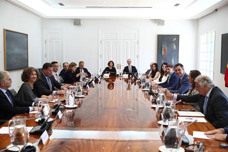 5/07/2022. Pedro Sánchez se reúne con representantes del Comité Judío Americano