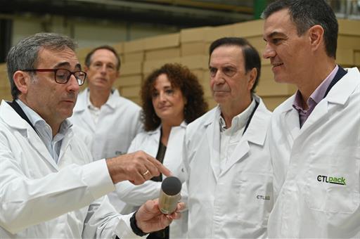 5/11/2022. Pedro Sánchez visits the facilities of the company CTLpack. The President of the Government of Spain, Pedro Sánchez, during his v...
