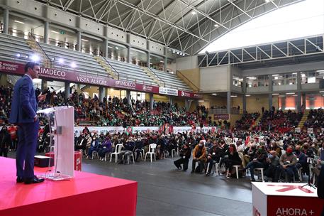 6/04/2022. Pedro Sánchez interviene en el acto de clausura de la Asamblea Confederal de UGT. El presidente del Gobierno, Pedro Sánchez, dura...