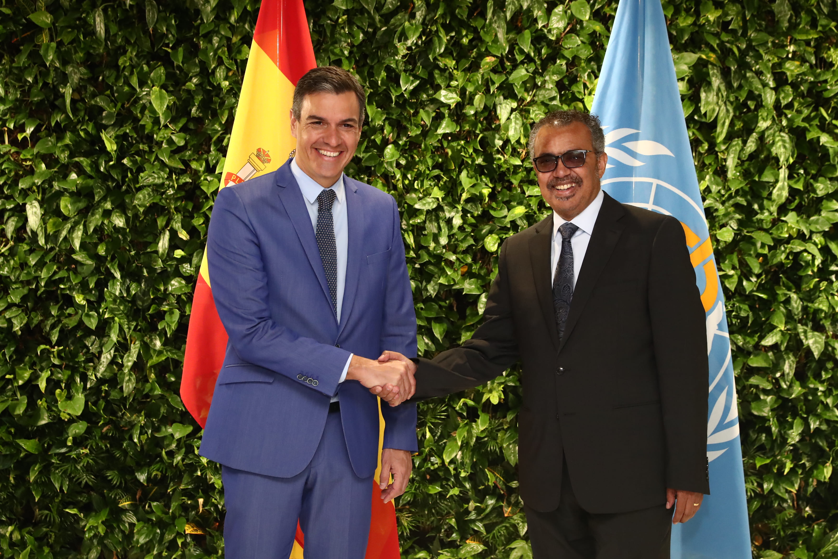 7/07/2022. Pedro Sánchez se reúnie con el director general de la OMS