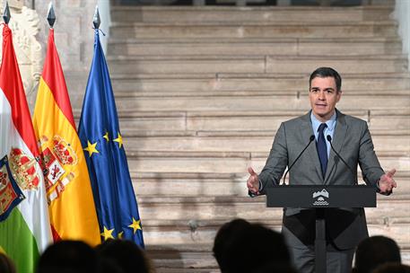 7/12/2022. Pedro S&#225;nchez preside la presentaci&#243;n del centro que impulsar&#225; el PERTE de la Nueva Econom&#237;a de la Lengua