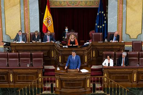 8/06/2022. Pedro S&#225;nchez comparece ante el Pleno del Congreso de los Diputados. Pedro S&#225;nchez durante su comparecencia ante el Pleno del Con...