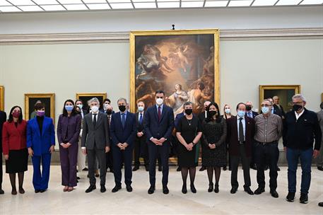 9/03/2022. Preside el acto en homenaje a las víctimas del terrorismo. Fotografía de familia del acto conmemorativo del Día Europeo de las Ví...