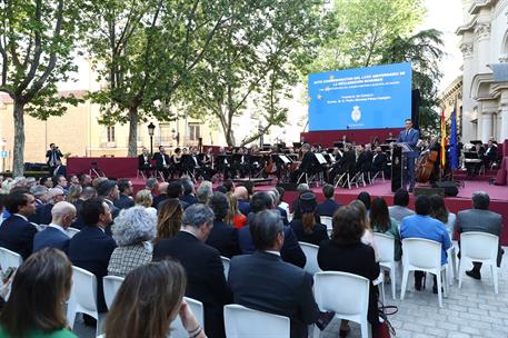 9/05/2022. Pedro Sánchez participa en el acto conmemorativo del Día de Europa. El presidente del Gobierno, Pedro Sánchez, durante su interve...