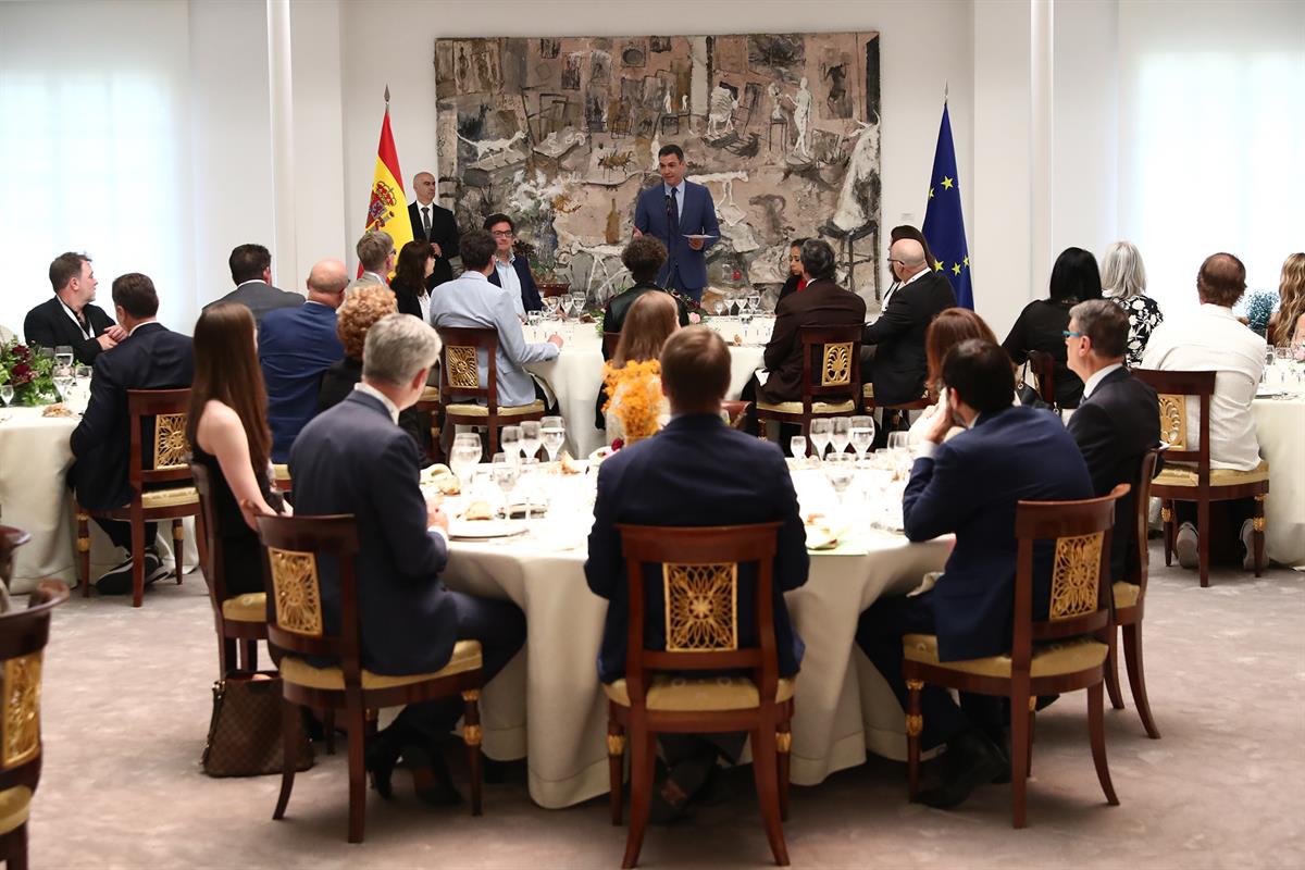 9/05/2022. Encuentro del presidente del Gobierno con empresas del sector audiovisual de Estados Unidos. El presidente del Gobierno, Pedro Sá...